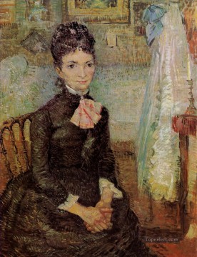  Una Pintura al %C3%B3leo - Mujer sentada junto a una cuna Vincent van Gogh